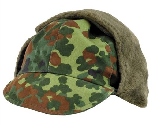 German Army (Bundeswehr) Winter Cap - Flecktarn CAMO (GER: 61 US: 7 5/8)