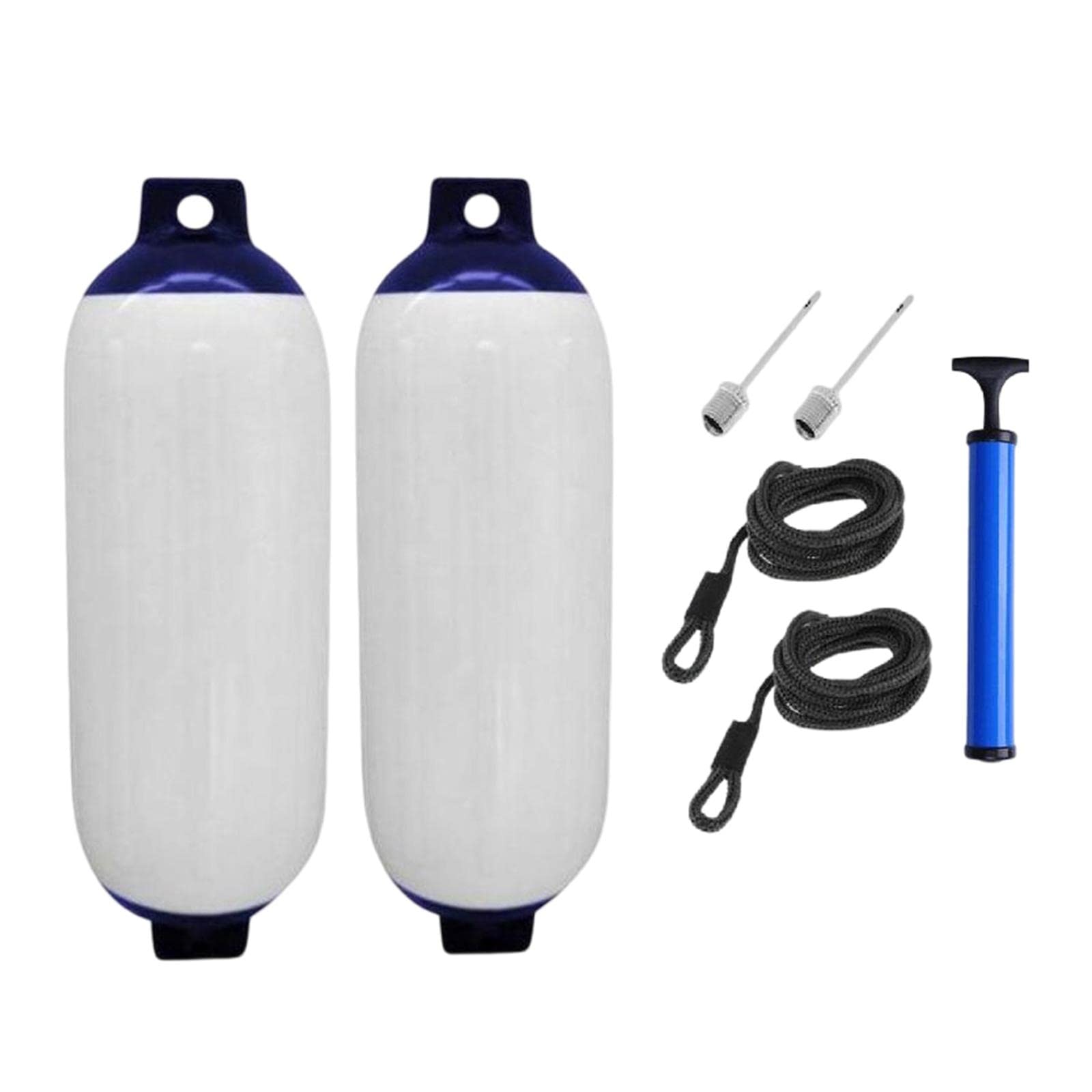 2 Piezas Defensas para Barco Inflable Accesorio Náutico con Cuerda Ojales Reforzados Material PVC Funcionalidad Antigolpes Adecuado para Pesca