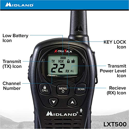 4-Pack Midland Lxt500Vp3 Two Way Radio, Rechargeable Batteries And Chargers #TOP2