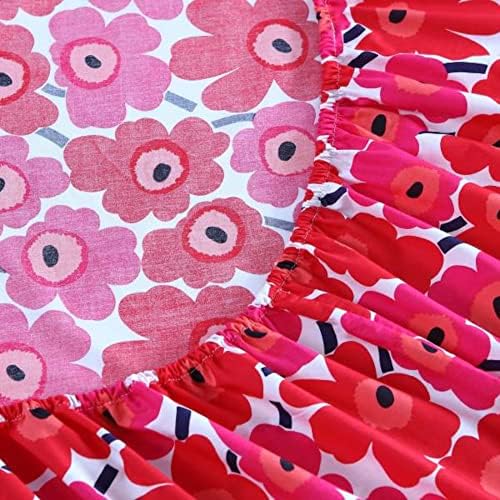 Marimekko - Queen Sheets, Cotton Percale Bedding Set, Crisp & Cool Home Decor (Unikko, Queen) - Thumbnail 5