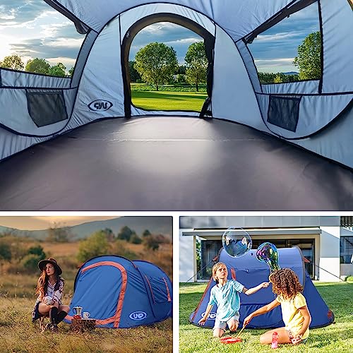 Image of Pop-up Tent,2 Person Camping Tent,Instant Portable Beach Tent,Easy Pop Up Shade Tents 2 Doors for Camping Hiking & Traveling with Carrying Bag
