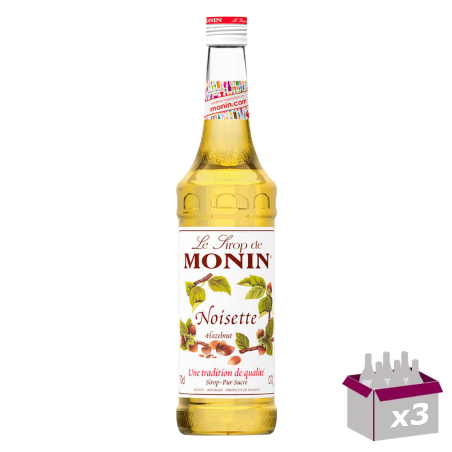 Lot de 3 Sirop - Noisette - 70cL