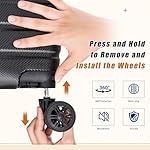 Expandable Luggage Sets 21"/25"/30" 5 Piece Luggage Set,Suitcase Sets with ABS Hard Shell Lightweight TSA Lock and Detachable Double Spinner Wheels(Black,BP/TB) - Image 4