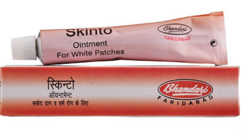 Bhandari Skinto Ointment for Pigmentation of Skin, White Spots On Skin, Vitiligo,15g