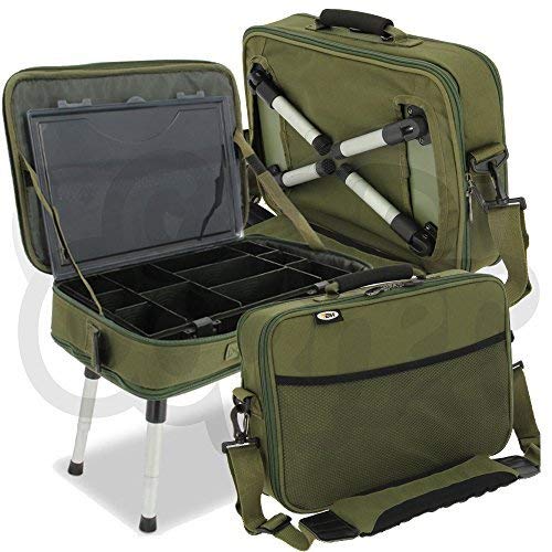 NGT Carp Fishing Deluxe Anglers Box Case Tackle & Bait Storage System with Legs