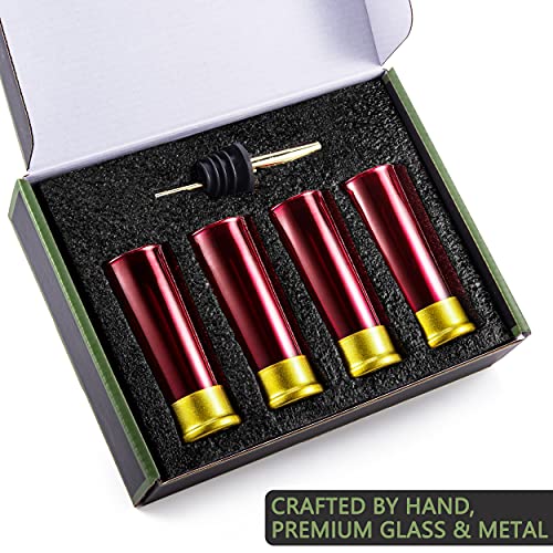 BarrelWare Premium Glass Shot Glasses, Bullet Shot Glass, Bullet