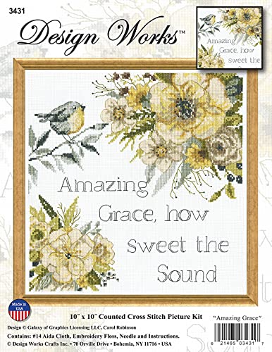 Image of Design Works Crafts, Amazing Grace Counted Cross Stitch Kit