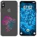 Produktbild PhoneNatic Case kompatibel mit Apple iPhone XS Max Silikon-Hülle Floral Katze M2-6