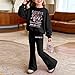 Kids KATSEYE Outfits Set For Girls Katseye Merch Music Album Long Sleeve Shirt And Pants Graphic Sweatshirt Clothing Sets Beautiful Chaos Tour Concert Merch