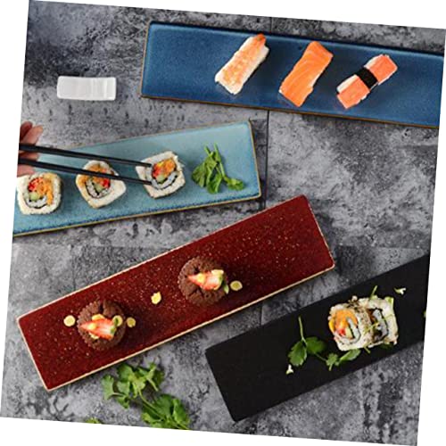 Plato de cerámica estilo japonés para servir sushi miniatura 7