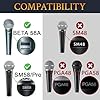 SOULWIT 4Pcs Microphones Pop Filter for Shure SM58/SM58 Pro/BETA 58A, Protective Mic Cover Windscreen Foam - Black #1