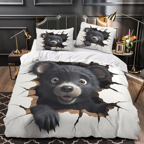 Parure de lit microfbre 3D créatures mignonnes king 220x240cm