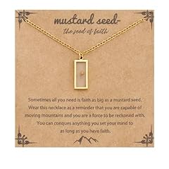 0-Mustard Seed Necklace-Rectangle -Gold