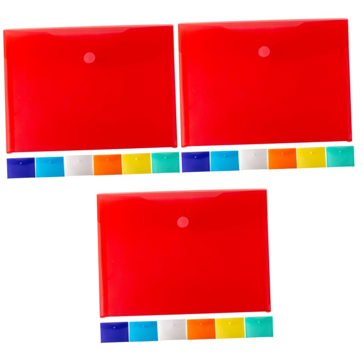 NUOBESTY 3 Sets Bunte Aktentaschen Taschen Zum Aufhängen Von Aktenordnern Verstärkter Druckknopf A4-aktenaufbewahrung Leicht Zu Tragen Für Studenten Arbeiter 7 Stück * 3