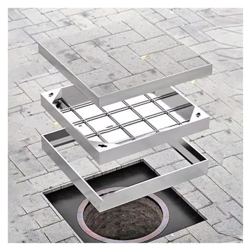 Couvercle de regard en acier inoxydable encastrable pour terrasse et jardin