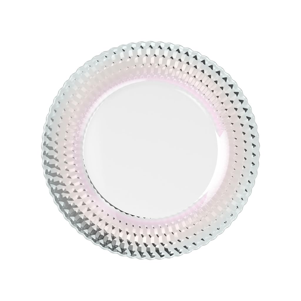 Villeroy & Boch – Boston Pearl Charger Plate, Multicoloured Shimmering, Dishwasher-Safe, Glass Plate for Table Decoration & Serving, Coloured Glass, Crystal Glass