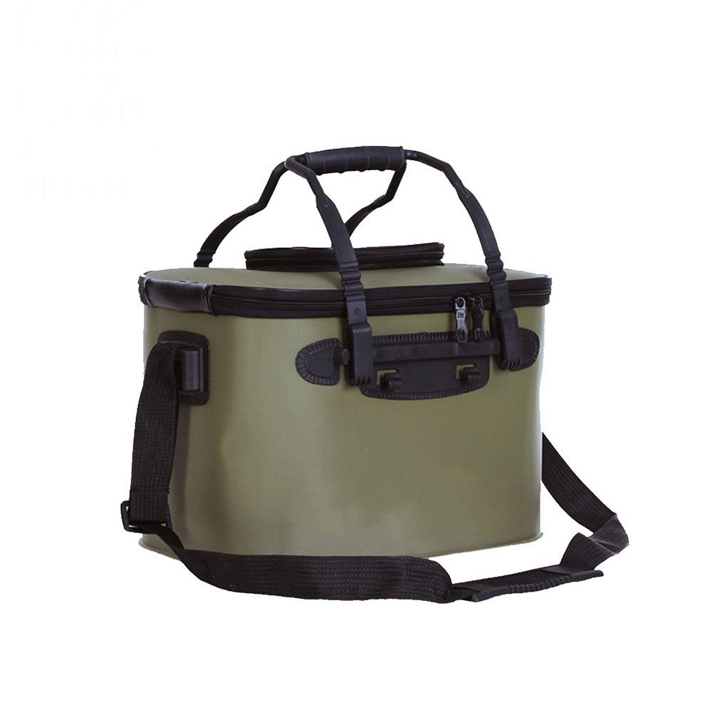 TOPIND Folding Fishing Bucket Portable Folding Water Pail Insulation Collapsible EVA Water Bucket Outdoor Waterproof Bucket Fishing Tackles