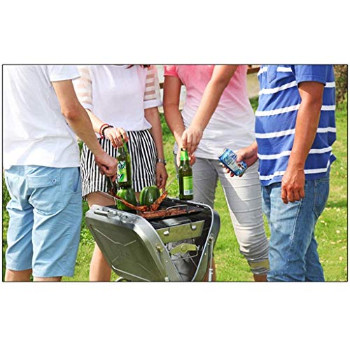 Zryh Barbecue Charcoal Grill Stainless Steel Folding Portable BBQ Tool Kits for Outdoor Cooking Camping Hiking Picnics Tailgating or Outdoor Event - Image 3