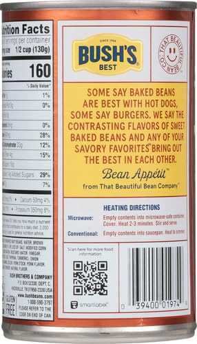 Image of Bush's Best Country Style Baked Beans, 28 oz | Canned Beans, Source of Plant Based Protein and Fiber, Gluten Free