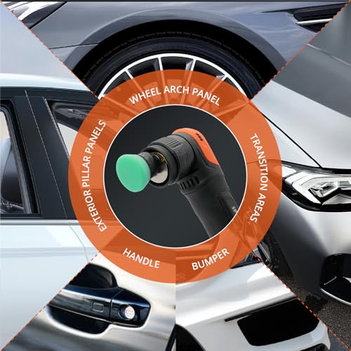 Image of SPTA Green T120 Heavy-Cut Mini Polishing Foam Pad, 5Pcs 1.3inch /32mm Sponge Polishing Buffing Pads, Car Foam Detail Polishing Pad Kit for Car Detail Polishing, Small Area Polishing -FPTSS1G