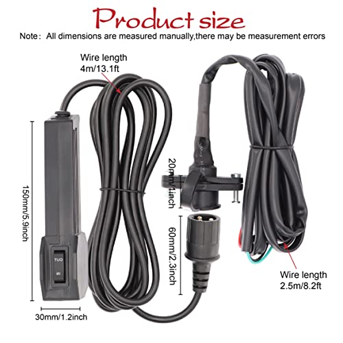 Tuolauthon 12V Winch Corded Manual Hand Remote Control Kits For Atv Utv Winch #TOP1