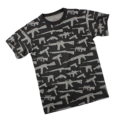 ROTHCO 66350 Multi Impression Guns, le t-shirt noir en polycoton XL ultra résistant