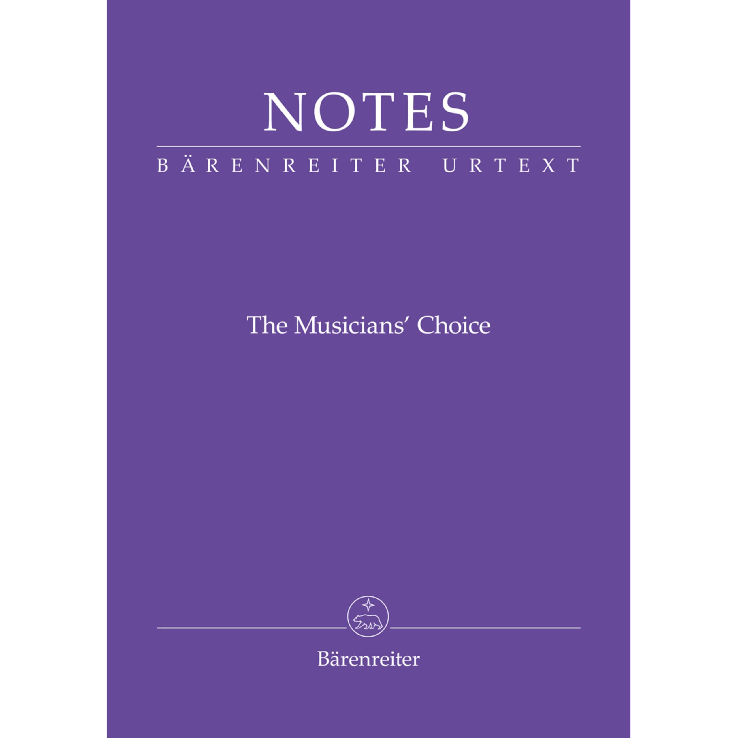 Bärenreiter Notes - The Musician's Choice - Notenheft
