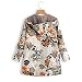 Abrigos para Mujer Invierno Chaqueta Suéter Floral Bolsillos con Capucha Jersey Tallas...