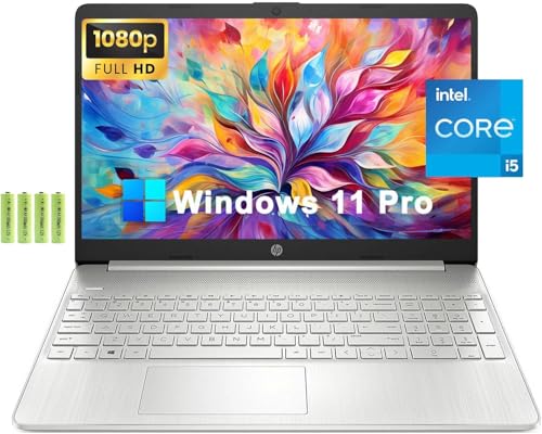 HP 15 15.6" FHD Business Laptop Computer, 11th Gen Intel Quad-cor...