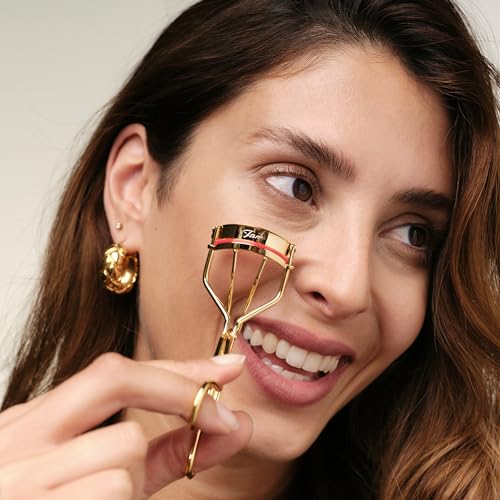 Wimpernzange Tana in Gold mit 3 Ersatzpads