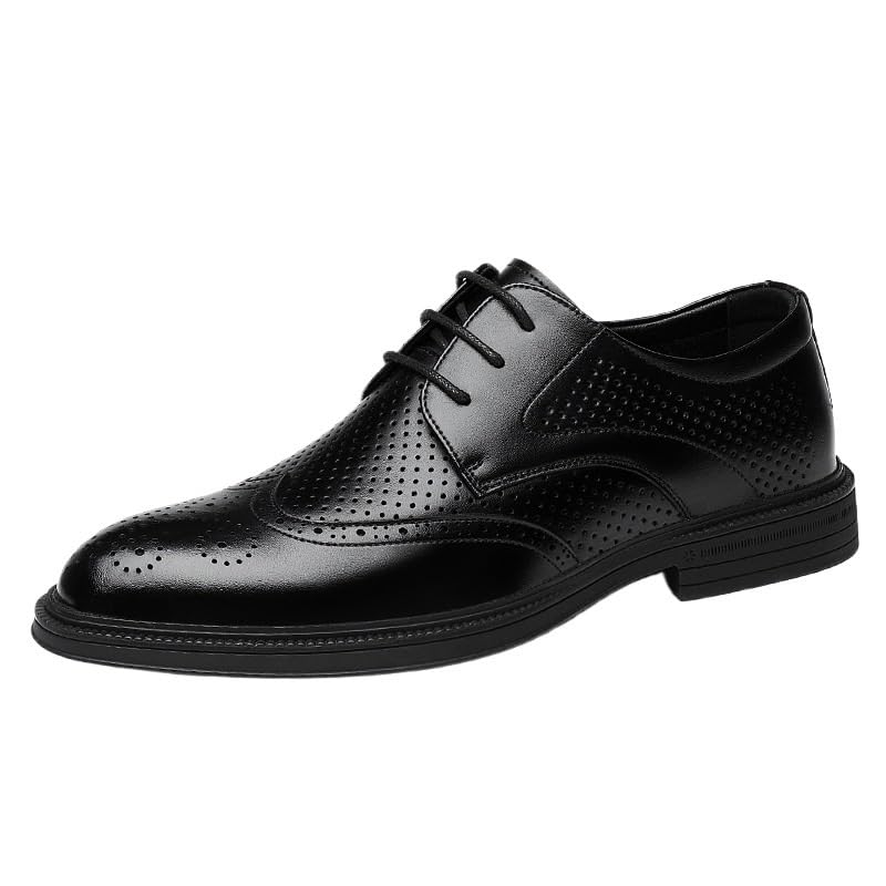 Dress Oxford Formal Shoes for Men Lace Up Genuine Leather Men's Casual Shoes Luxury Shoes Men Oxford Shoes Male Wedding Dress Footwear New Business Sneakers