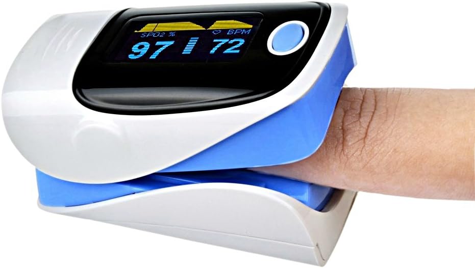 Oximeter for OLED finger to measure oxygen levels in blood SpO2 and