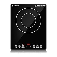 AMZCHEF piano cottura a induzione 3500W, Piastra ad induzione portatile 1 fuoco con doppio anello
