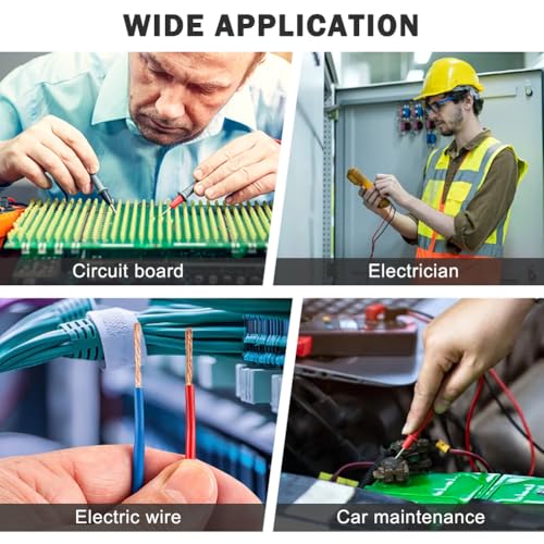 Image of 4 Pack 2mm Extended Needle Test Probes, Multimeter Test Leads, 600V /10A Non Destructive Multimeter Test Probe for Fluke Leads tl71 tl75