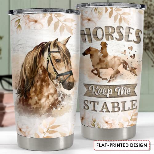 Sandjest Horse Tumbler Motivation 20Oz Tumblers With Lid Gift For Women Girl Daughter Sister Animal Lovers Christmas Birthday #TOP1