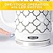 BELLA Electric Kettle & Tea Pot - Ceramic Water Heater with Detachable Swivel Base, Auto Shut Off & Boil Dry Protection, 1.2 Liter, Silver Tile Pattern