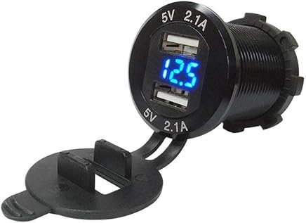 Trendyest Cargador de Coche, Cargador del Enchufe del Z?calo del Encendedor del Cigarrillo de Coche de Aluminio 12V / 24V con el Volt?metro (Negro) Trendyest Cargador de Coche, Cargador del Enchufe del Z?calo del Encendedor del Cigarrillo de Coche de Aluminio 12V / 24V con el Volt?metro (Negro)