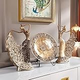 Design créatif : améliorez votre décoration d'intérieur avec les superbes figurines de danseuse de paon de homary Fabriquées avec des détails exquis, ces 3 sculptures apportent une touche de charme vintage à n'importe quel espace