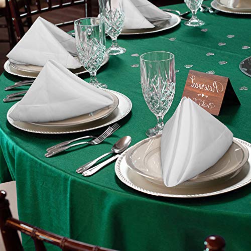 Minghing Hemstitch Linen Cloth Napkins - 18" X 18" Set Of 4,White Handmade Hemstitch Dinner Napkins - Machine Washable #TOP6