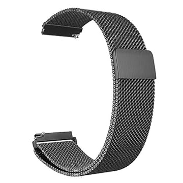 Pulseira Milanese Magnética 22mm Para Samsung Gear S3 Classic, S3 Frontier, Galaxy Watch 46mm (Preto)