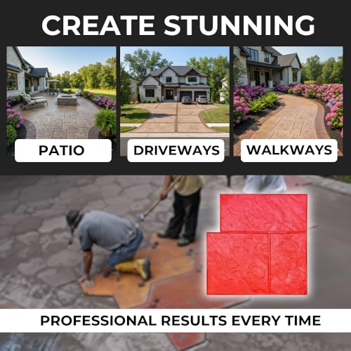 Concrete Stamps Mats – Decorative Concrete Ashlar Slate Stone Mat 24" x24” – Durable Polyurethane, Rigid Form for Driveways and Patios – Made in USA (SM 3005/1) - Thumbnail 3