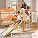 Avenlur Montessori Gym Alpine Wooden Jungle Gym with Indoor Swing, Toddler & Baby Climbing Toys, Rock Wall Perfect for Active Fun & Skill Development, Ages 2-8