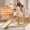 Avenlur Montessori Gym Alpine Wooden Jungle Gym with Indoor Swing, Toddler & Baby Climbing Toys, Rock Wall Perfect for Active Fun & Skill Development, Ages 2-8