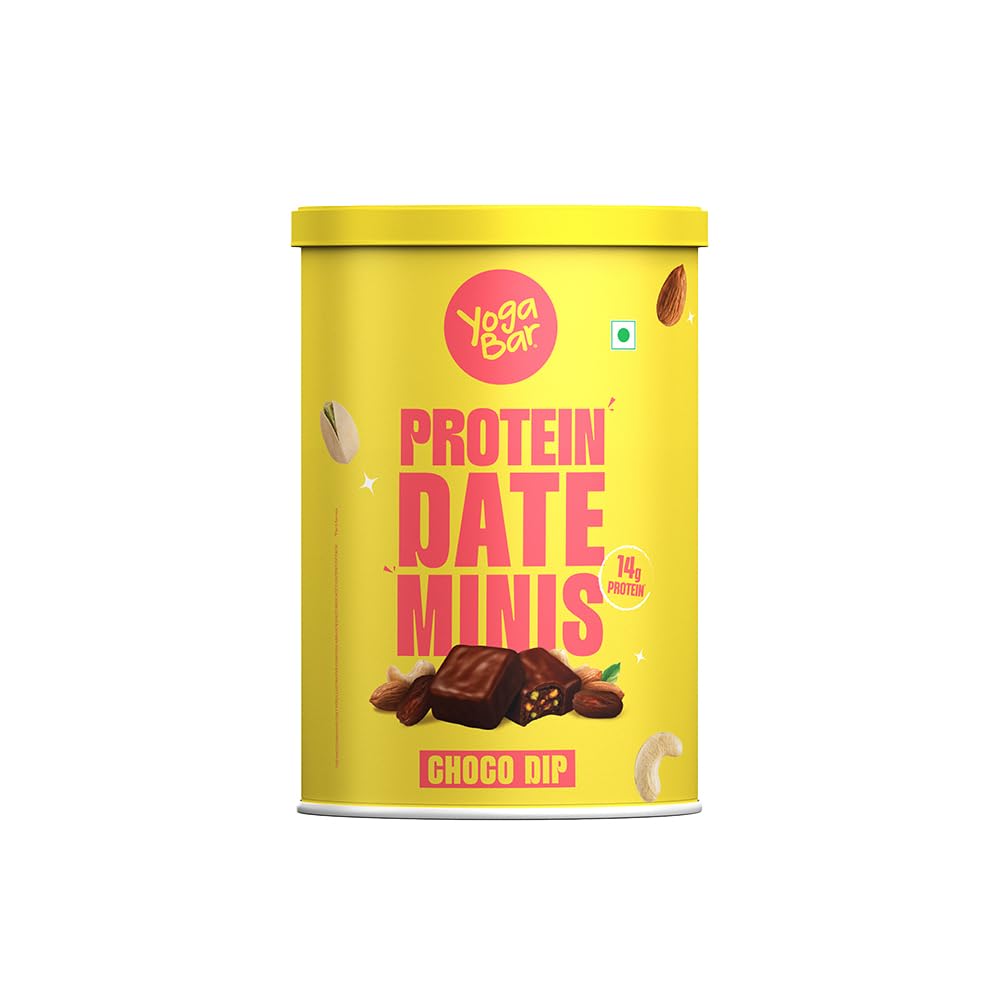 Yogabar Protein Date Minis Bites Choco Dip – 1.8g Protein Each - Made with Dates, Almonds, Cashews, Pista - 200g Pack (10 ... - Review, Price and Buying Guide