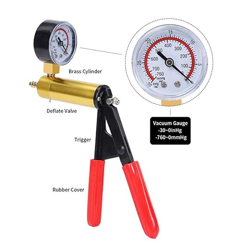 ZJERYL GULL Kit de sangramento de freio 2 em 1 com bomba de vácuo manual com adaptadores de calibre