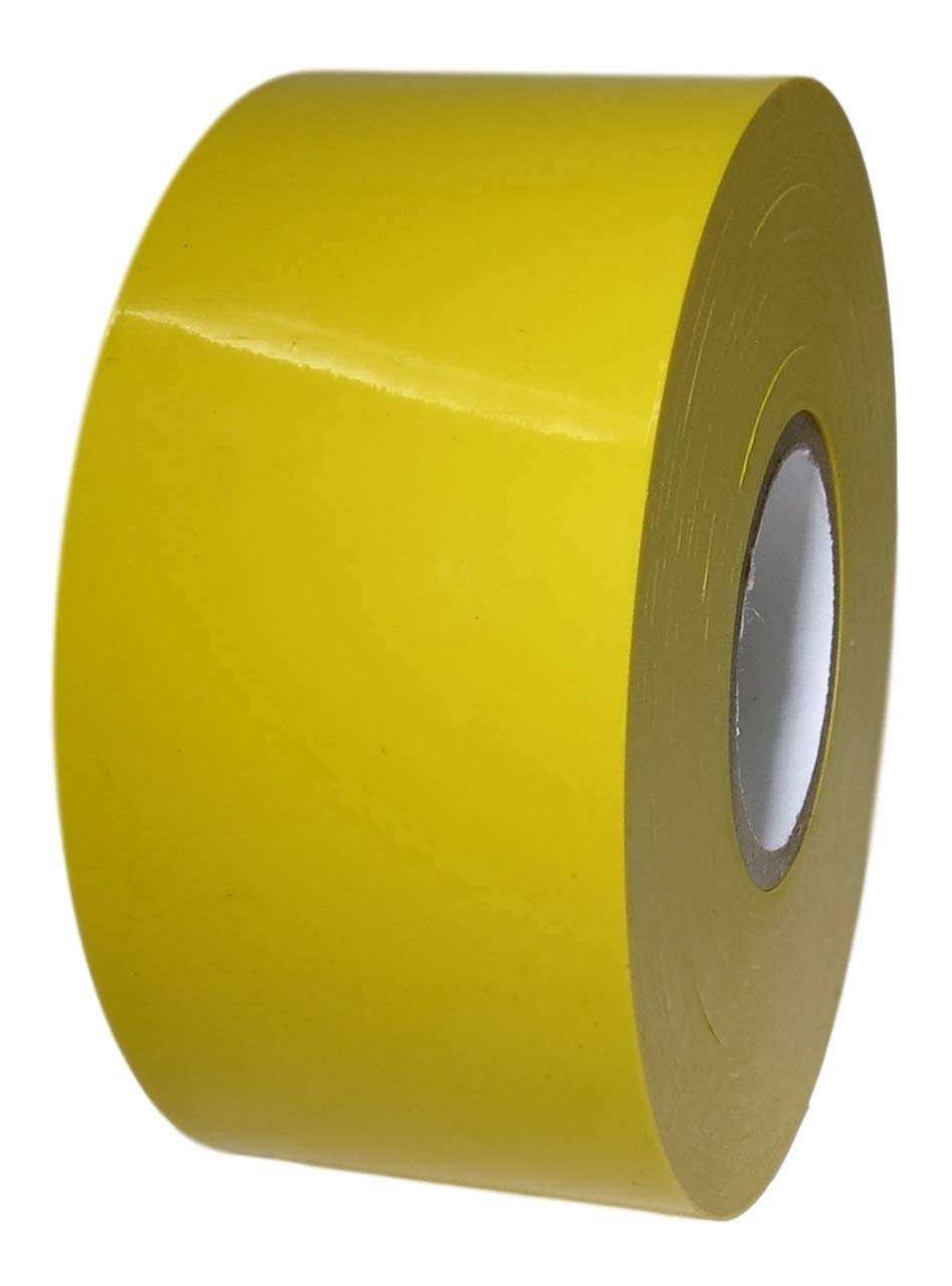 GGR Supplies T.R.U. DVT-76Y Non-Adhesive Masking Yellow Dry Plasticized Polyvinyl Chloride Film Tape. 250 ft. (4 in.)