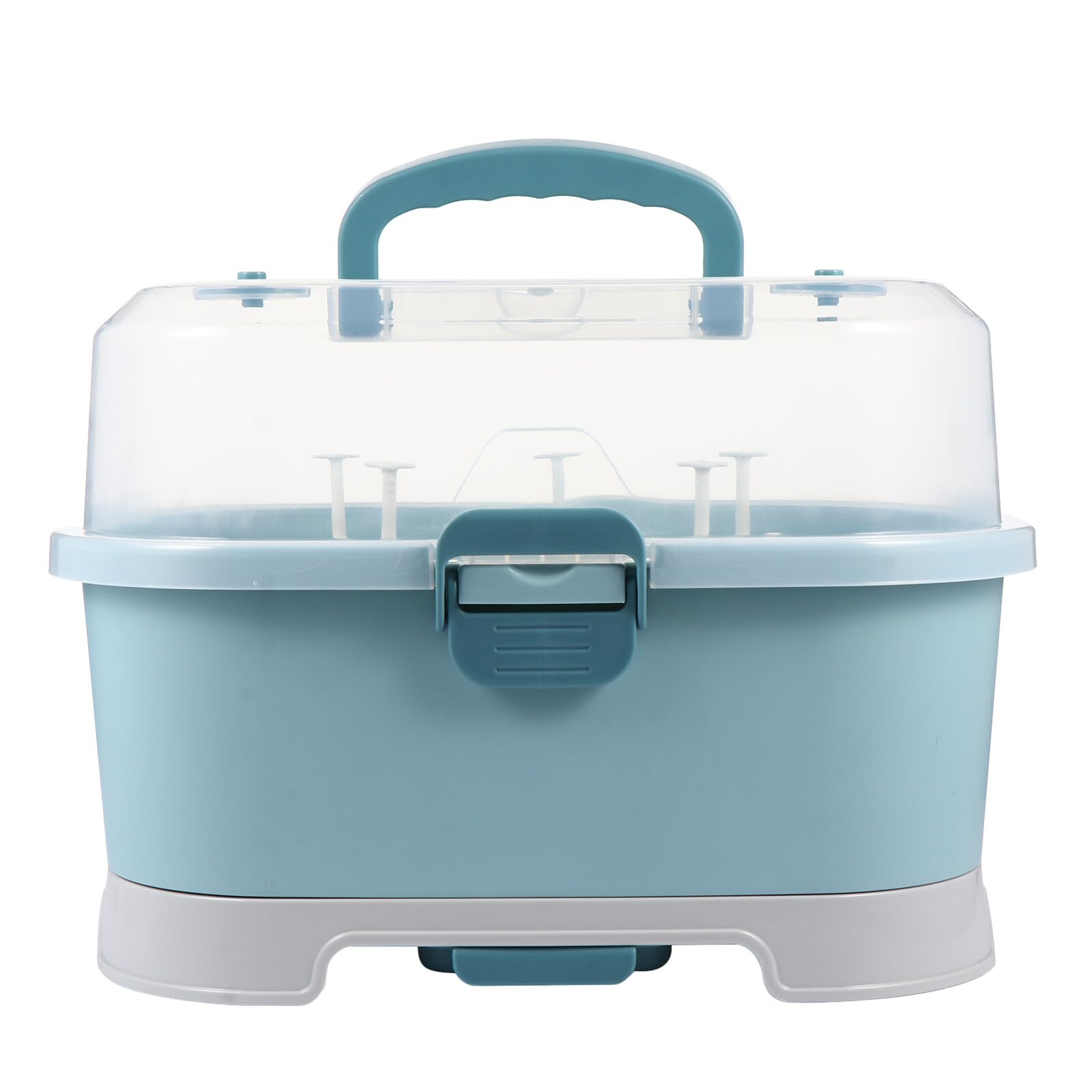 Scatola Portabiberon Grande Portatile in PP Blu per Viaggio e Casa