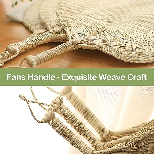 Wasson Hand Made Fan Rattan Decoration, Party Fan Wedding Women Gift, Palm Leaf Fans Bamboo Handheld 1 Pcs #TOP4