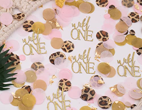 Wild One Birthday Decorations Girl Pink Safari Party Supplies,Confetti,Handmade, 520 Pieces #TOP4