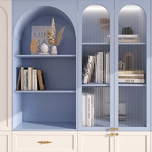 VEELIKE Thick Periwinkle Blue Wallpaper Vintage Blue Contact Paper Peel and Stick Sticky Back Plastic Roll Kitchen Cupboard Vinyl Wrap for Furniture Sticker Vinyl Cabinet Cover Bathroom 40cm×300cm - Image 3